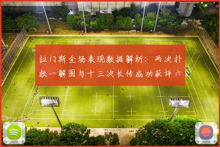 拉门斯全场表现数据解析：两次扑救一解围与十三次长传成功获评六点七分